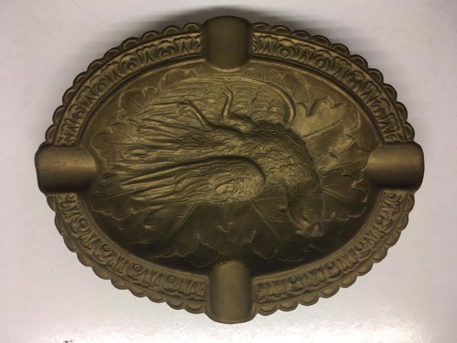 Cinzeiro Artesanal de Ferro com Pássaro