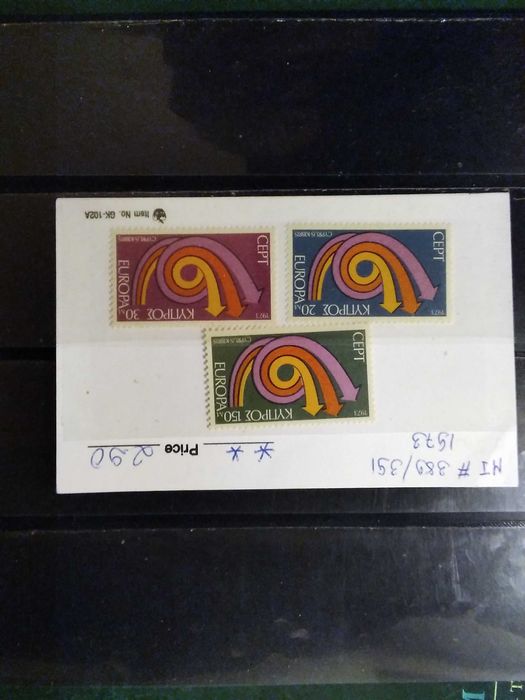 1973 Série Completa Europa CEPT Chipre MNH **