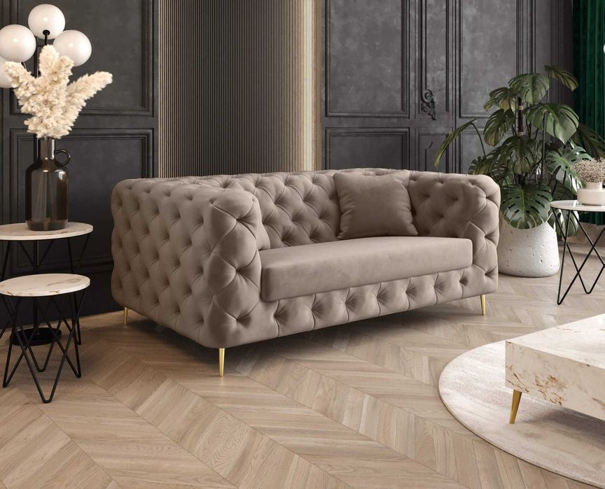 Sofa Kanapa Boston Chesterfield Pikowana Dwuosobowa VeroLux