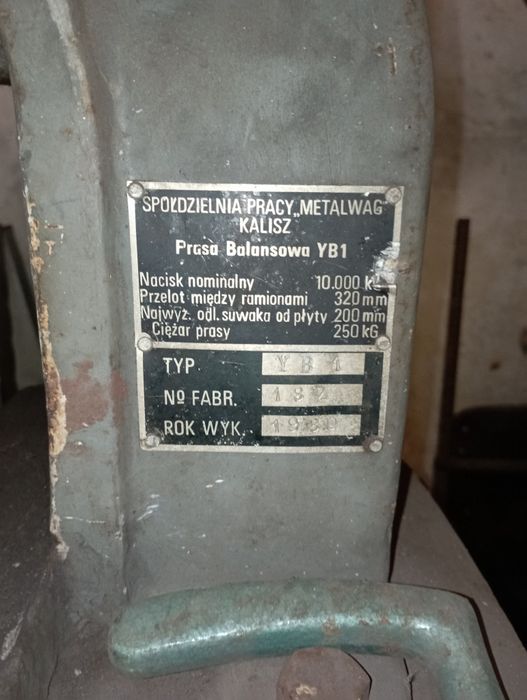 Prasa Balansowa Metalwag