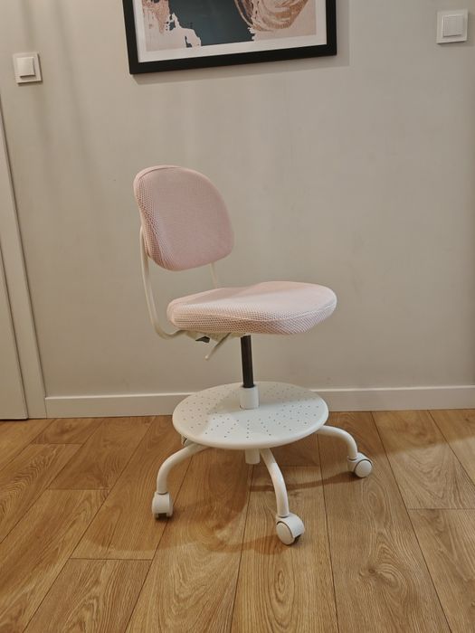 Krzesło Vimund dziecięce biurowe różowe