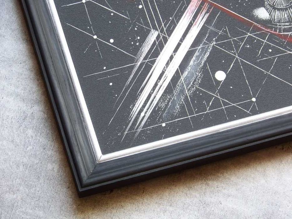 Obraz ręcznie rzeźbiony w blasze oprawiony w ramie... Grawer