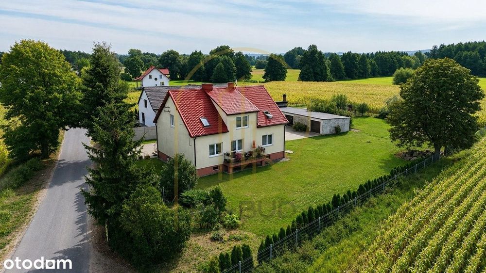 Dom dwurodzinny 180 m² | działka 2006 m² | 4 garaże | Borki
