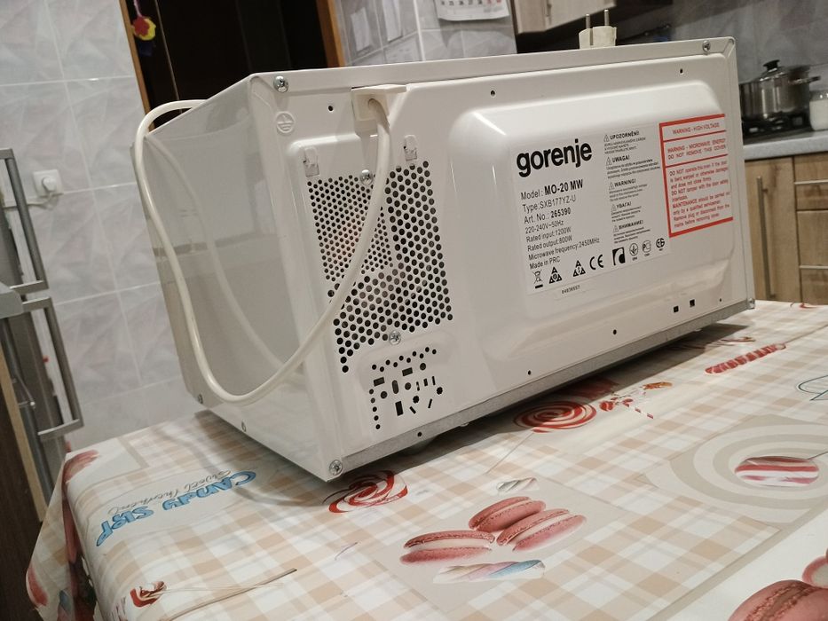 Мікрохвильова піч Gorenje MO-20MW. Мікрохвилівка