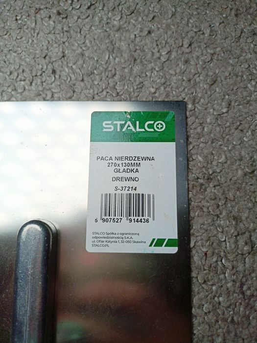 Kielnia nierdzewna 270x130MM gładka STALCO