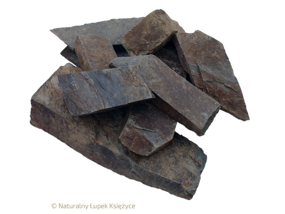 Łupek bloczkowy, kamień na mury, fasady, ściany, na mur i ścianę