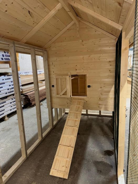 Kurnik z woliera 400x150