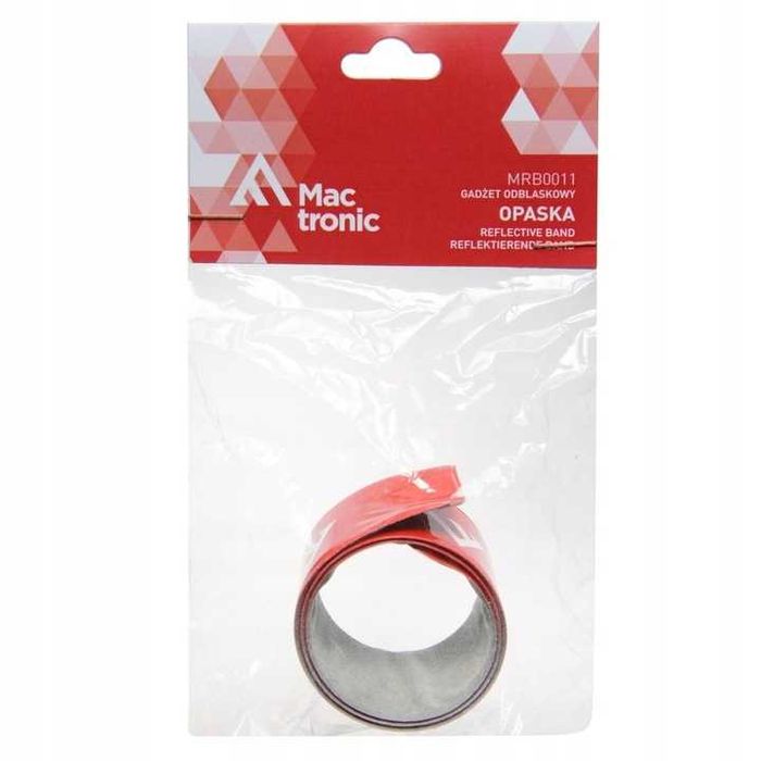 Opaska Odblaskowa Mactronic czerwona 2szt