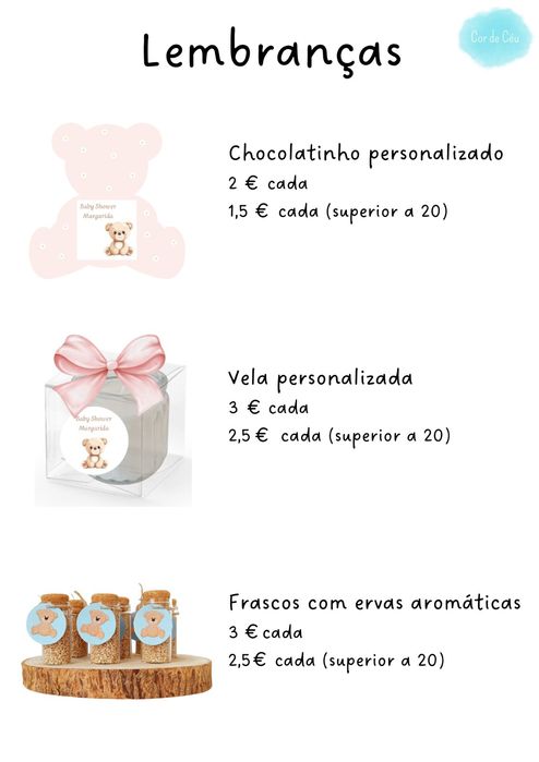 Lembranças para festas
