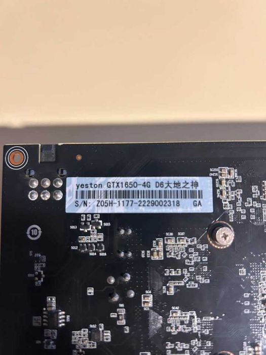 Placa gráfica Yeston GTX 1650 4GB Como nova