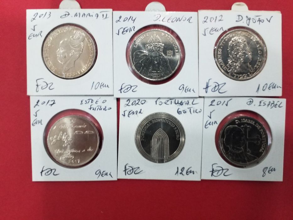 Moedas portuguesas em euros.