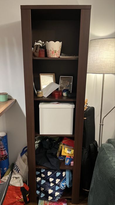 Kolumna drewniana regał szafa wenge ciemny brąz