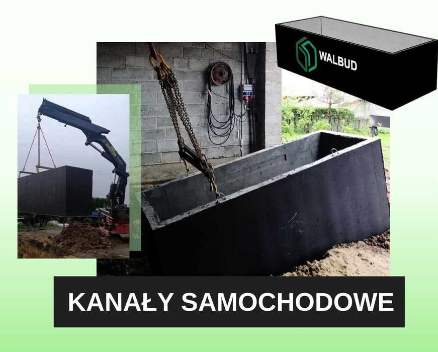 Kanał Samochodowy Idealny do Warsztatu Betonowy z Transportem