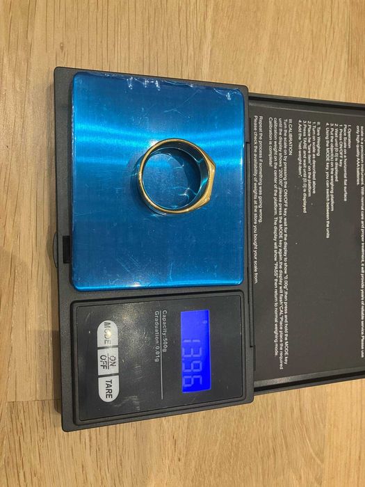 Sygnet 18K (próba  750) klasyczny męski, kolor złoty