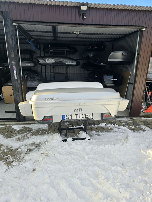 Kufer box na narty na hak mft