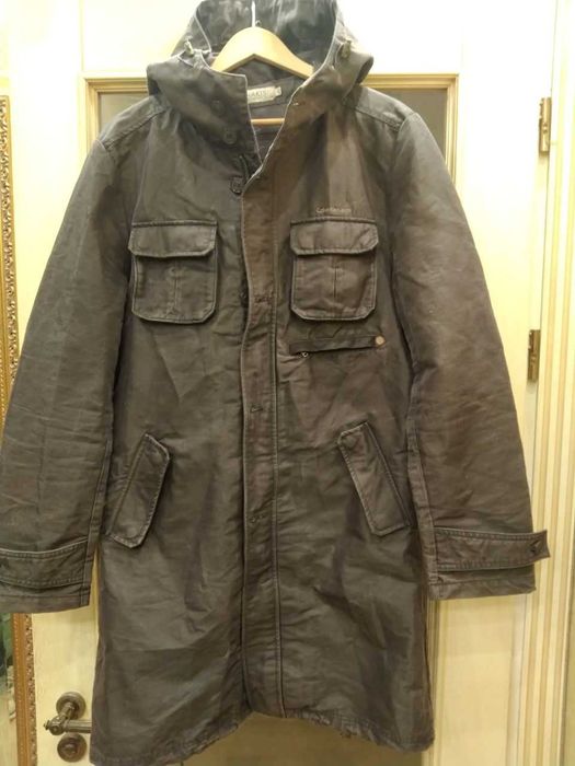 Christmas sale! Calvin Klein military outfit. Длинная парка хаки (M)