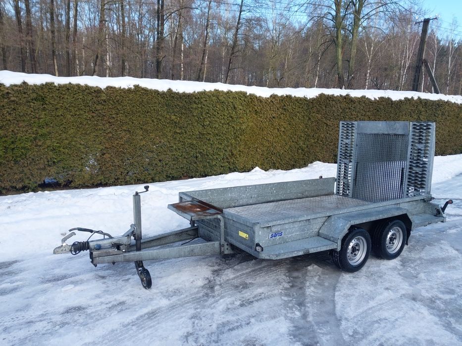 Przyczepa do przewozu maszyn minikoparki SARIS 3000 kg DMC 2016r Rampa