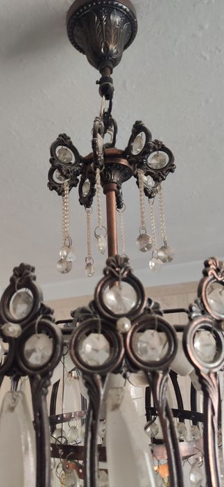 Вінтаж раритет люстра світильник лампа кришталева старовинна