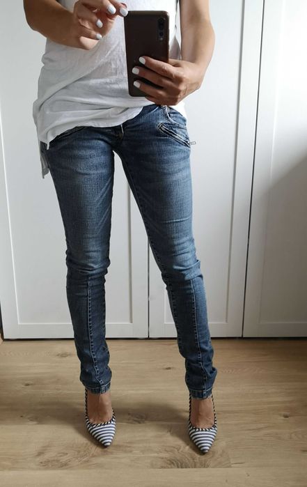 Pull & Bear jeansy spodnie rurki 34/XS