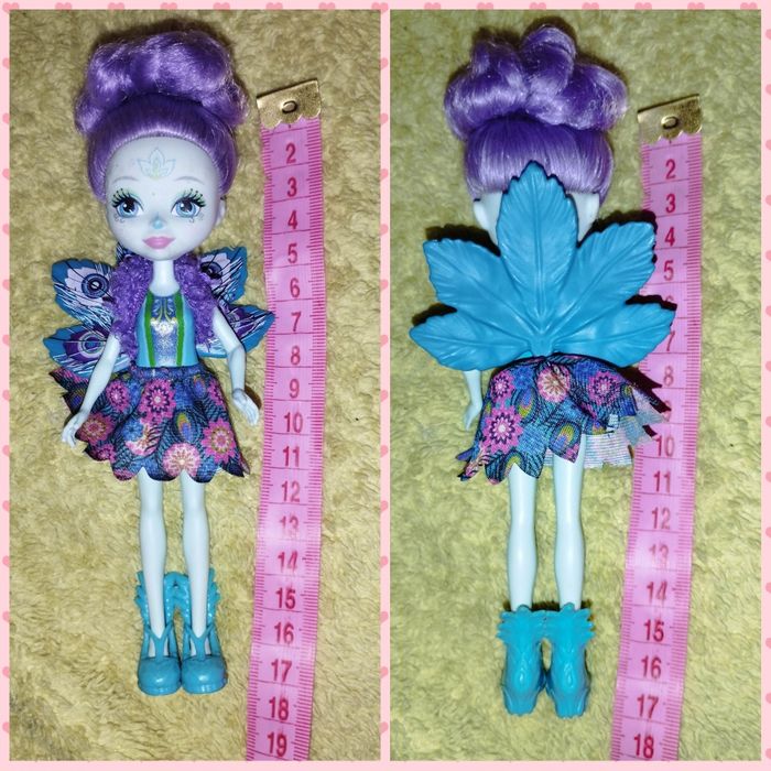 Enchantimals ляльки 3 штуки павлин мавпа білочка