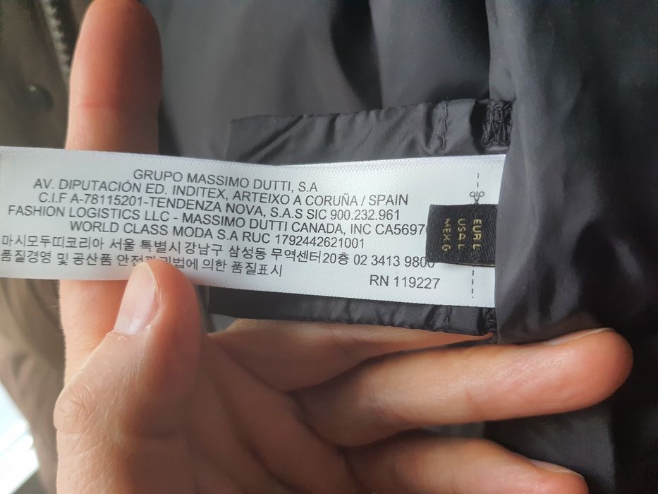 Massimo dutti Płaszcz puchowy Nowy