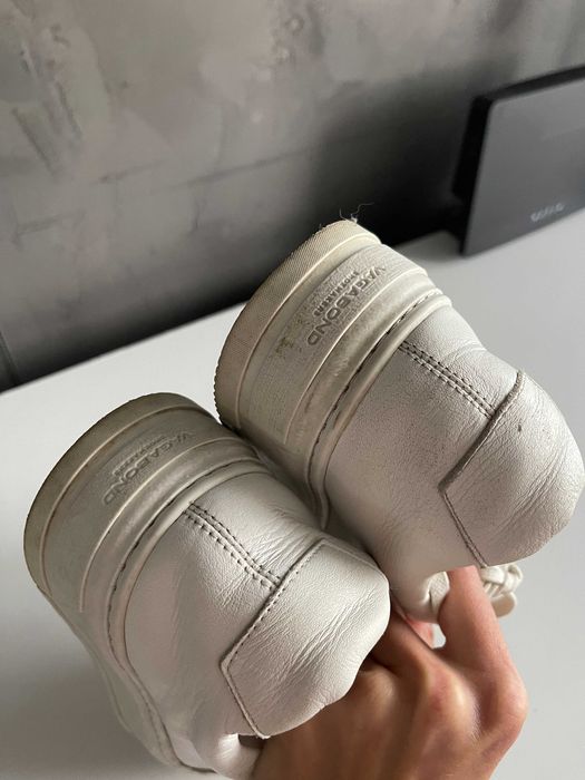 Vagabond Białe skórzane buty trampki sneakersy na platformie