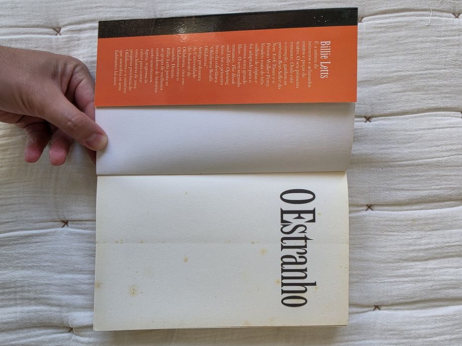 Livro "O Estranho" de Billie Letts (romance / drama)