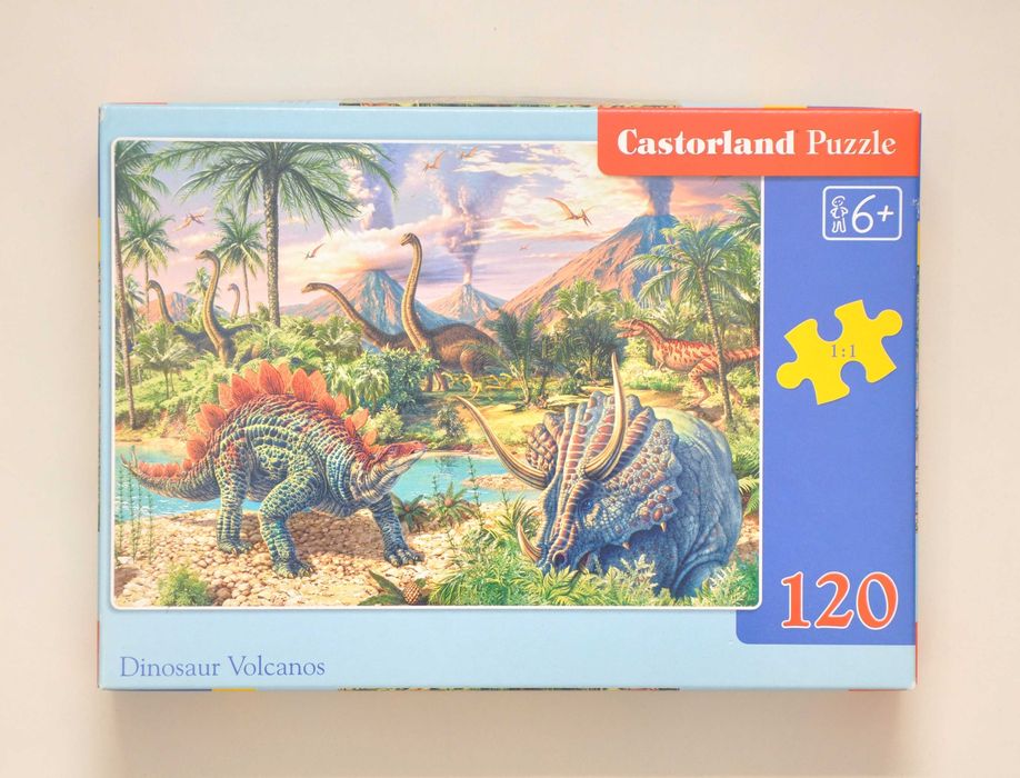 Puzzle z dinozaurami - 120 elementów