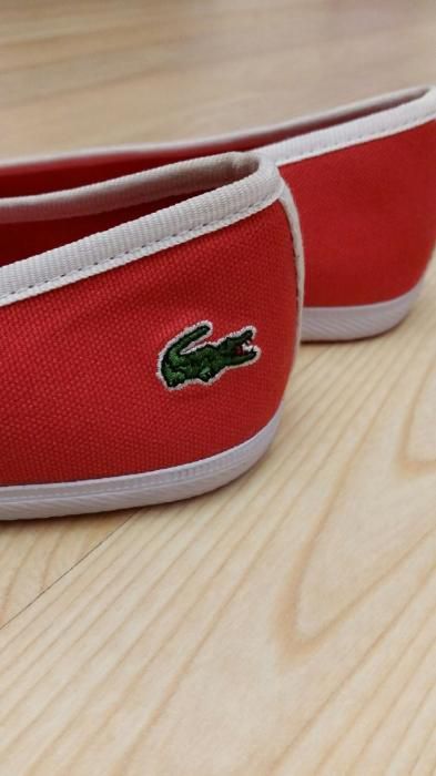 Baleriny czerwone baletki  lacoste