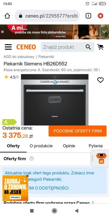 Piekarnik parowy Siemens dorzucam jeszcze ladę ciepłowniczą...wszystko pod zabudowę
