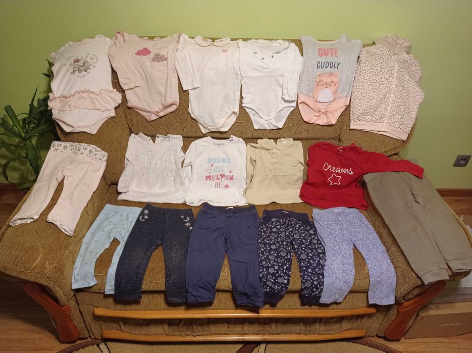 Ubranka dla dziewczynki, rozmiar 86