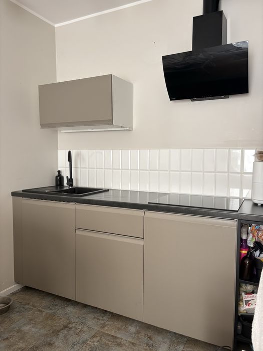 Kuchnia IKEA jasny beż / kaszmir + blat + okap + zlew meble kuchenne