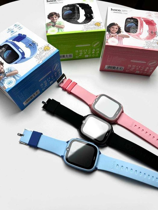 Детские смарт-часы Hoco Y106 4G / GPS, SOS, Камера