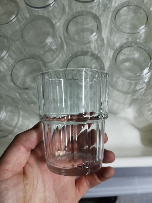 Lote de 39 copos facetados