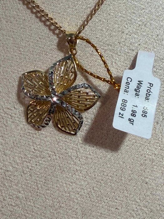 Złota zawieszka pr585, 14k, waga 1.98gr /Komis Krzysiek