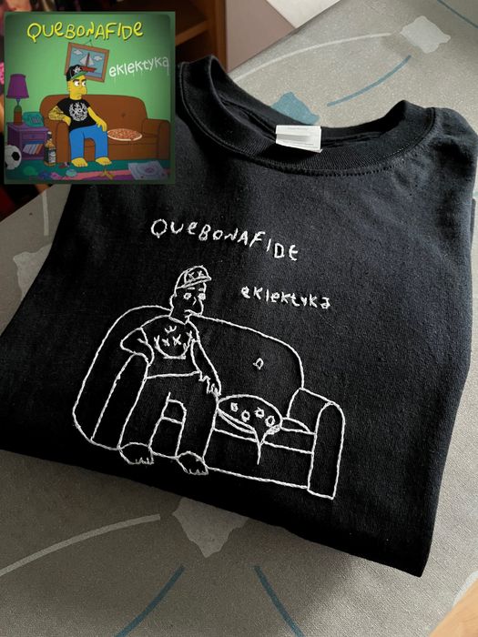 Czarna bluzka koszulka Quebonafide eklektyka
