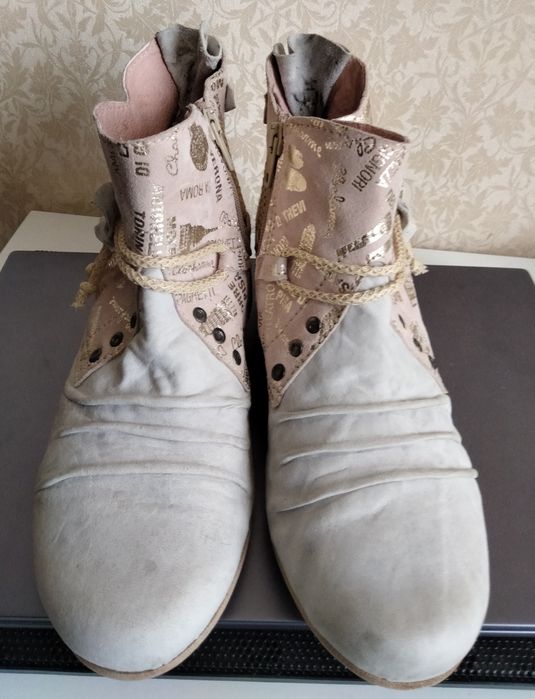 Шкіряні італійські черевики Sharm/ручної роботи/37 р/стиль Boho/Grunge