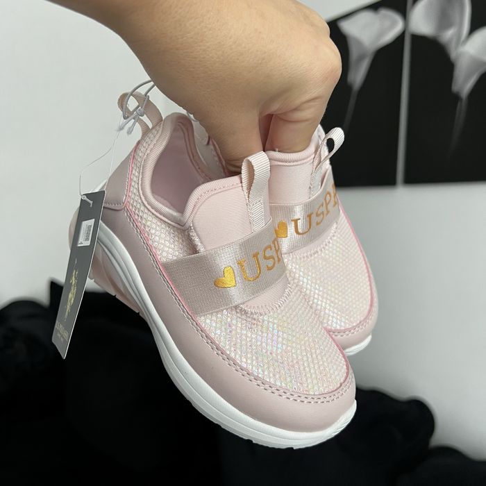 Кросівки для дівчинки u.s. polo assn / дитячі текстильні кросівки зі США