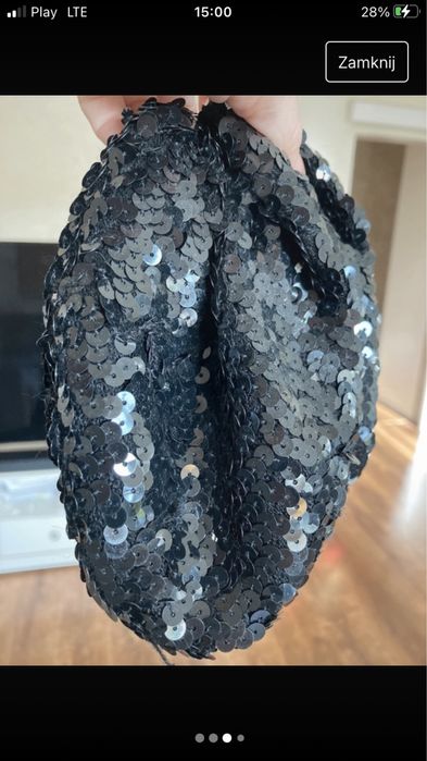 Cekinowy beret 56 cm