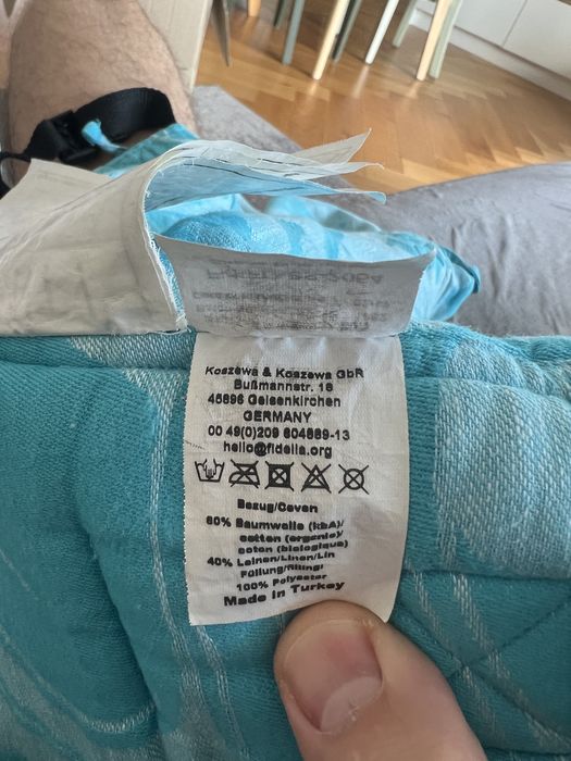 Fidella/Fidela Fusion, nosidło z chusty tkanej, morskie motywy