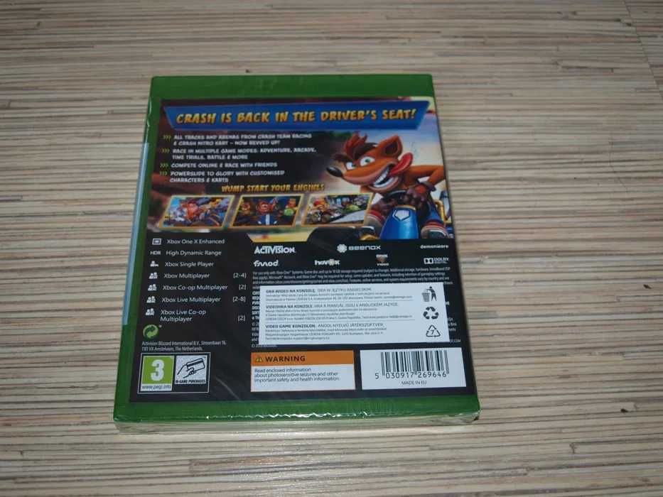 Gra Crash Team Racing Nitro Fueled xbox one series x nowa we folii!!