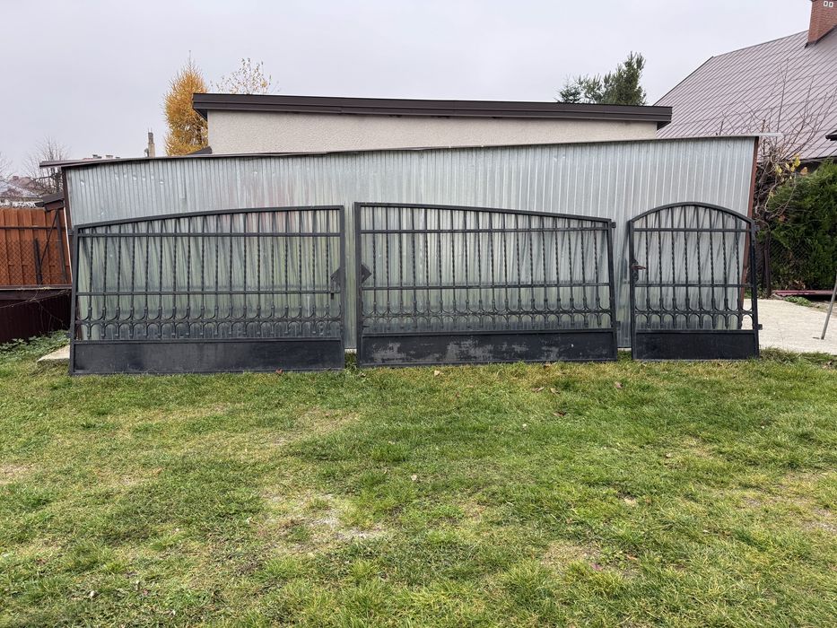 Brama wjazdowa kuta dwuskrzydłowa+furtka. Szeroka! Duża!