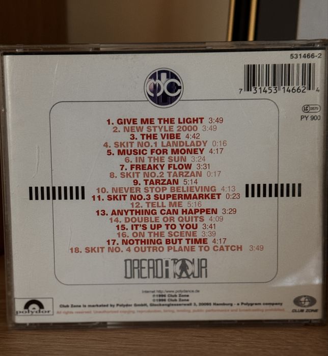 Ice Mc Dreadatour album CD Eurodance 96
