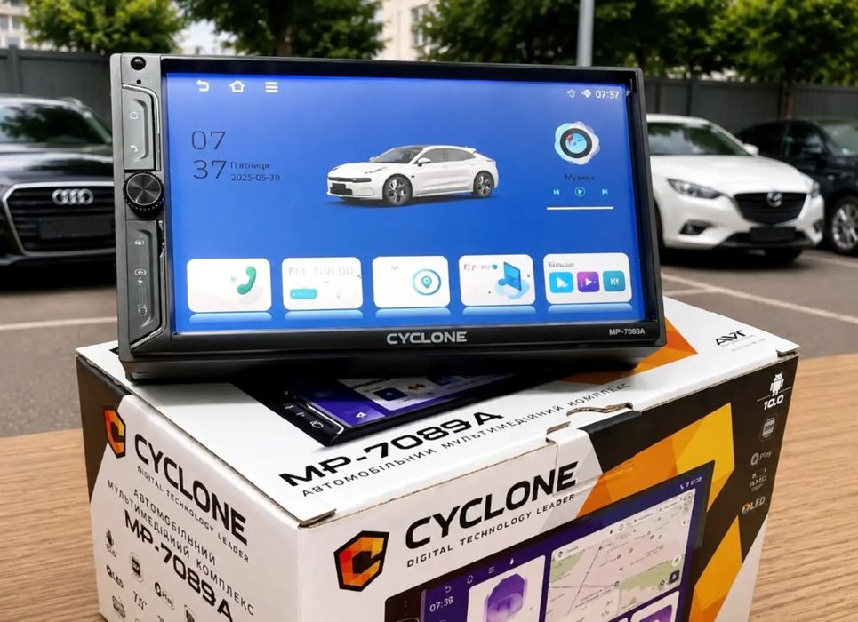 Топ магнітола 2 Din Cyclone MP-7089A 4/64Gb 8 Ядер DSP WIFI CARPLAY
