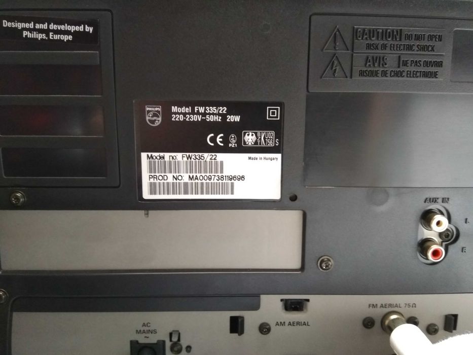 aparelhagem philips FW335/22 20w-cmo nova
