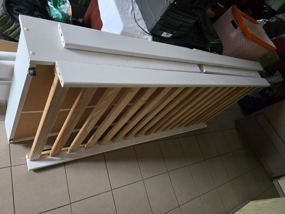 Łóżko drewniane  białe sosnowe 90x200 (bez materaca)