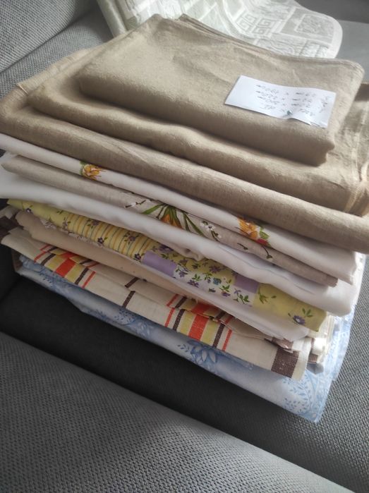 Tkaniny pościelowe, ścierkowe, bawełna PRL