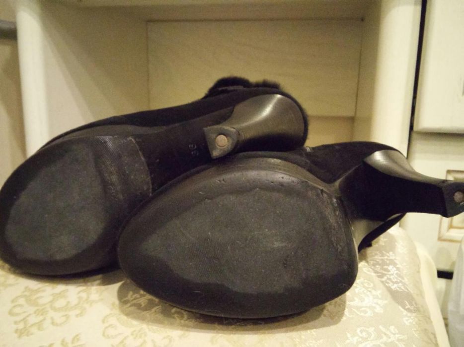 Ботильены зимние сапоги замш цигейка 36р Basconi