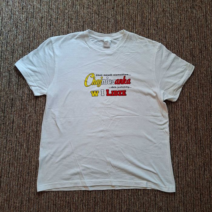 Tshirt koszulka pamiątkowa kolekcjonerska Chojniczanka . Biała XL.  Stan bdb.