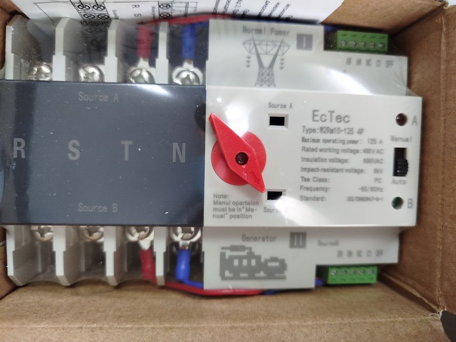 Авр автомат вводу резерву 125  Tomzn TOQ5-125/2/3/4